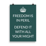 Freedom is in peril Poster