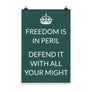 Freedom is in peril Poster