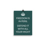 Freedom is in peril Poster