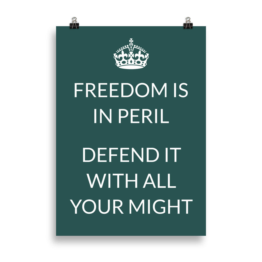Freedom is in peril Poster